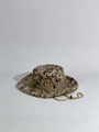 Close-up of desert digital camo boonie hat featuring metal eyelets and adjustable chin strap - One Size / Digital Camo I