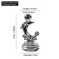 Transparent dolphin glass candle holder 18cm tall with dimension specifications - Dolphin Candle Holder / Clear