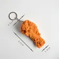 Realistic fried chicken leg keychain model with a golden crispy texture for display - Fried Chicken Leg (With Keychain)