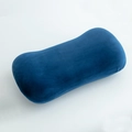 Ergonomic memory foam lumbar pillow in navy blue velvet for office and car use - Crystal Velvet-Navy Blue (Standard-No Liner)