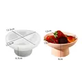 Dettaglio dello stampo in silicone per ciotola con piede alto con piatto di frutta arancione - D4549-Stampo per Ciotola a Piedi Alti