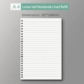 A4 ruled loose-leaf paper refill with standard multi-hole design for binders 205x288mm - A4 Lined [60 Sheets]