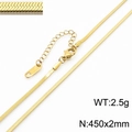 2mm golden stainless steel snake chain necklace with lobster clasp 45cm 2.5g - 2mm x 45cm / Gold