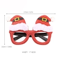 Occhiali di Natale con montature rosse glitterate e due accenti di cappello di Babbo Natale - Cappello dipinto