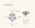 S925 sterling silver flower pendant necklace with D color VVS1 moissanite stones - Silver White - Camellia (0.5ct)