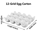 White ceramic egg tray with 12 slots, minimalist wavy design, size 18.8x14x3cm - White - 12 Grids Egg Grid
