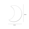Irregular moon-shaped acrylic mirror decorative prop, measuring 24cm in height and 11cm in width - Moon Lens (3MM Thick)