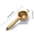 Manual zinc alloy lemon squeezer with ergonomic long handle and gold finish plating - Simple Packaging / Gold