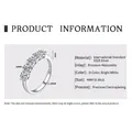 S925 sterling silver eternity ring with five D-color moissanite stones and rhodium plating - Brilliant Galaxy