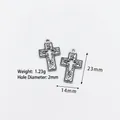 Zilveren vintage legering kruishanger 23x14mm voor DIY sieraden maken en bedels - Antiek Zilver szj021z23