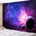Arazzo con galassia stellata e nebulosa viola e rosa per decorazione murale - 150x130cm / Stile 4