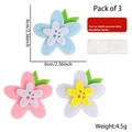 DIY felt flower set with blue, pink, and white blossoms for Easter party decoration - Flower Style