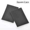 Thickened non-slip square furniture pads in black with 2 pieces per set for floor protection - Square 2pcs