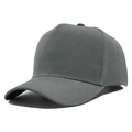 Classic dark grey six-panel cotton twill baseball cap with a curved brim and stitched detail - Dark Gray