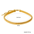 Golden titanium steel elastic choker necklace with 8mm width and lobster clasp - 8mm / Gold