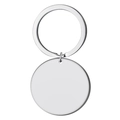 Portachiavi tondo in acciaio inossidabile argento lucido con design circolare semplice - Stile Vuoto