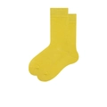 Klassische leuchtend gelbe Socken aus feiner Baumwollmischung mit elastischem Rippstrick - Okra Gelb