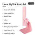 Pink mini UV nail lamp with 250mAh battery and stand for portable manicure curing - Sweet Pink Triangle Stand Lamp
