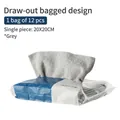 Chiffons en microfibre gris absorbants, 12 pièces par sac, torchons gaufrés 20x20cm - 12 Pcs/Sac (20*20cm) / Gris
