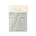 Vue détaillée d'autocollants nail art en relief avec crème glacée fraise et pois rouges - Style de Glace en Relief (MS55)