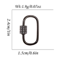 Gun black oval screw lock clasp with white zircon micro-pave for DIY jewelry making - Gunmetal Small Oval Style (DBN016-3)