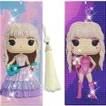Segnalibri Taylor Swift pittura diamante fai-da-te con nappe bianche ed eleganti - Stile Tour del Cantante (SQ-131) / 2 Pezzi/Set