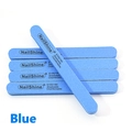 Five-pack of blue 100/180 grit washable and disinfectable sponge nail files - Blue