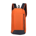 Lightweight orange and grey casual backpack for students with adjustable straps - Orange Color Block