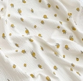 Soft muslin baby blanket featuring a vibrant yellow lemon print on off-white fabric - 100*110cm / Grapefruit