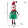 Bambola elfo di Natale in peluche con cappello rosso e gonna in tulle verde 17cm - Stile Elfo Con Campanello Ragazzo