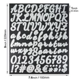 1-inch zilveren glitter alfabet stickers met letters en cijfers voor DIY-knutselen - Handschrift / Zilver