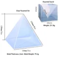 5 inch large pyramid silicone resin mold with plastic frame support for DIY crafts - 5 Inch Pyramid Mold with Stand