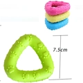 Jouet à mâcher vert en forme de triangle pour chien, nettoyage des dents, 7.5cm - Triangle avec Empreintes