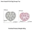 Molde de silicona para bandeja de huevos de 8 rejillas en forma de corazón - D4055-8 Rejillas Forma de Corazón