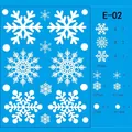 Christmas snowflake window cling set with various sizes and styles for holiday decor - E2-Snowflakes and Dots Set