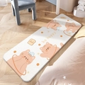 Plush cartoon cat rug with 'be happy' slogan for children's bedroom decor - Happy Cat