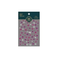 Thin pink translucent rose nail art stickers with silver dots on TS-1504 packaging - TS-1504 Pink Semi-transparent Rose Flat