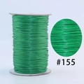 Durable 1.5mm emerald green waxed cord for DIY jewelry weaving on big spool #155 - 155 Leaf Green / 1.0mm 160m