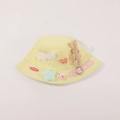 Kids yellow sun hat featuring cute plush bunny and star decorations for summer - CM8002 Bunny Series / Bright yellow
