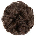 Donkerbruine haarknot van synthetisch haar voor een natuurlijke volumineuze look - 2/30 Donkerbruin gemengd met Auburn