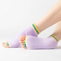 One Size / Open Toe-Rainbow Toes Light Purple