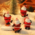 Miniature Santa Claus figurines for Christmas micro landscape tabletop decoration - Santa 4Pcs Set
