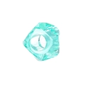 Faceted mint green resin crystal bead with large hole for European charm bracelets - Style 19 (Mint Green)