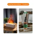 White 3D flame diffuser set with orange LED mist and 10ml aromatherapy essential oil - DQ709 Standard / With 10ml Fresh Essential Oil / White