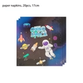 Tovaglioli di carta tema spazio per compleanno 20 pezzi 17cm con design astronauta - Tovaglioli 20 PZ-Cielo Stellato