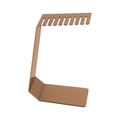 Halskettenständer aus antikem Bronze-Metall mit Schlitzhalter und flachem Sockel - Uhrenarmbandständer Gold