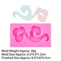Silikonform für glückverheißende Wolkenmuster inklusive Maße und Musterbeispiel - Stil 3-Rosa