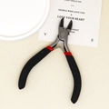 Detail of professional diagonal cutting pliers with black and red rubber handles for jewelry making - Diagonal Pliers / Black and Red Handle