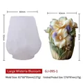 DIY Christmas flower silicone candle mold with yellow floral resin craft finished piece - Large Rattan Flower GJ-095-1