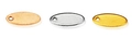 DIY oval stainless steel charms in rose gold, silver, and gold for jewelry making - 5*12MM Single Hole Oval / Black